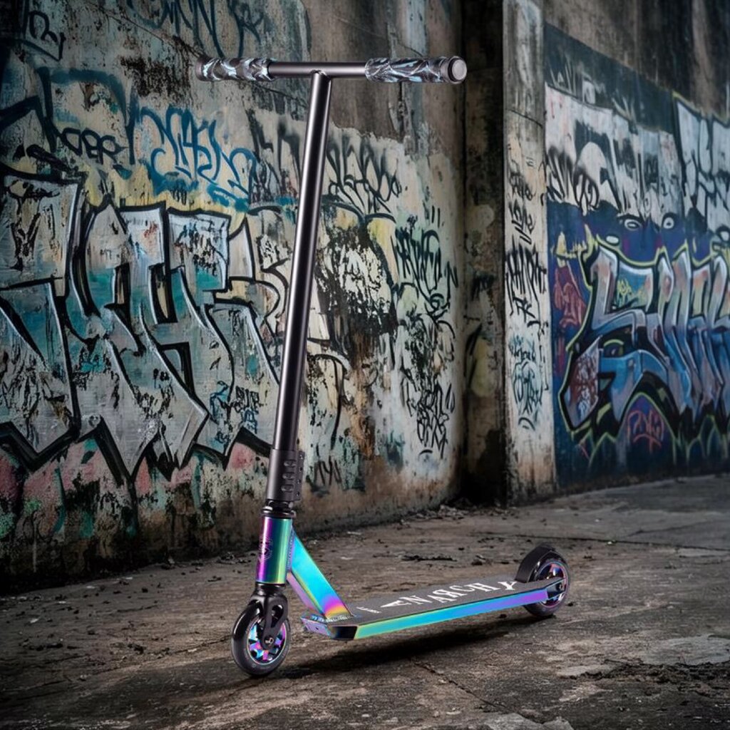 SKITT Freestyle koloběžka Anarchy Rainbow lifestyle koloběžka profil 2